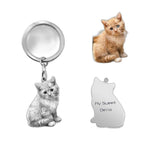 Custom Pet Photo Keychain with Stainless Steel Pendant | Accessory - Custom made (Amazon swatch)