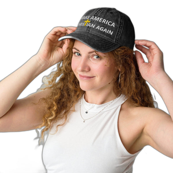 MACA Vintage Christian Hat - Make America Christian Again Distressed Cap