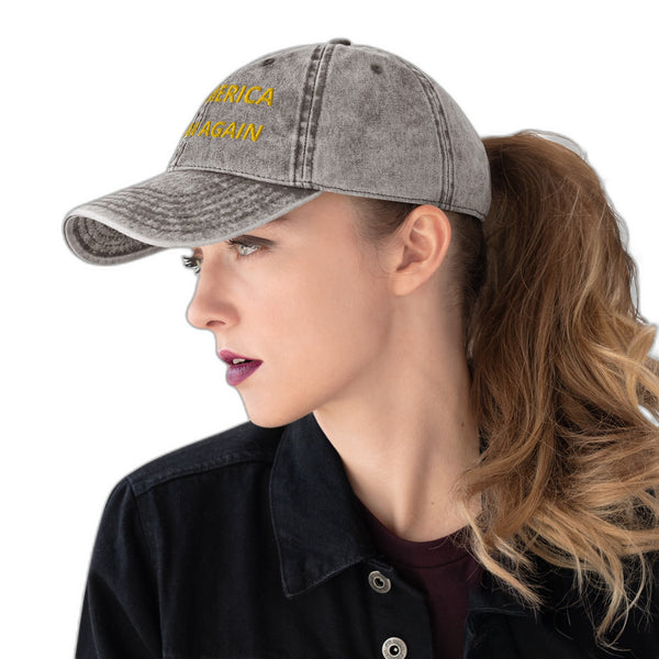 MACA Vintage Christian Hat Grey - Make America Christian Again